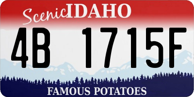 ID license plate 4B1715F
