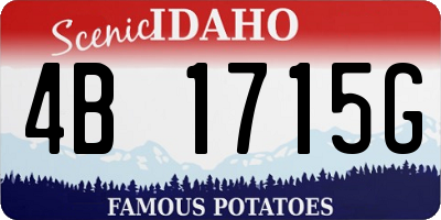 ID license plate 4B1715G