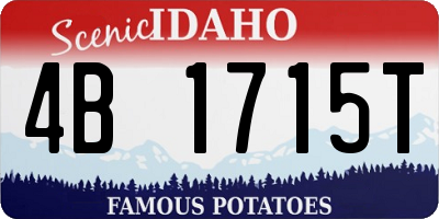 ID license plate 4B1715T