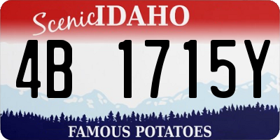 ID license plate 4B1715Y