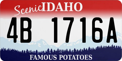 ID license plate 4B1716A