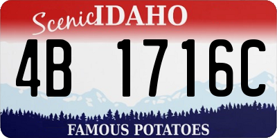 ID license plate 4B1716C