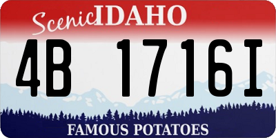 ID license plate 4B1716I