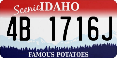 ID license plate 4B1716J