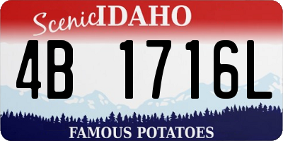 ID license plate 4B1716L