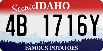 ID license plate 4B1716Y