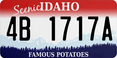 ID license plate 4B1717A