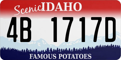 ID license plate 4B1717D