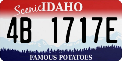 ID license plate 4B1717E