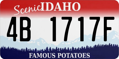 ID license plate 4B1717F