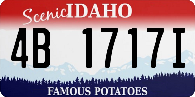 ID license plate 4B1717I