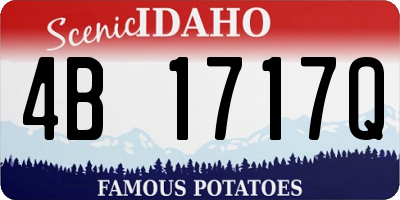 ID license plate 4B1717Q