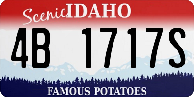 ID license plate 4B1717S