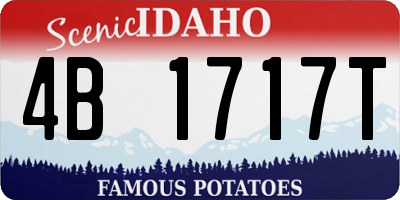 ID license plate 4B1717T