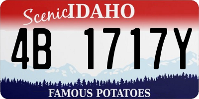 ID license plate 4B1717Y