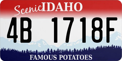 ID license plate 4B1718F