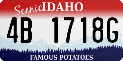 ID license plate 4B1718G