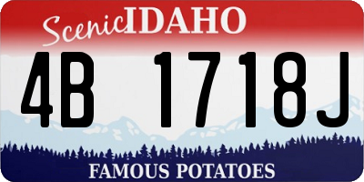 ID license plate 4B1718J