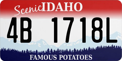 ID license plate 4B1718L