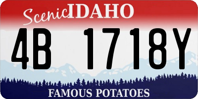 ID license plate 4B1718Y