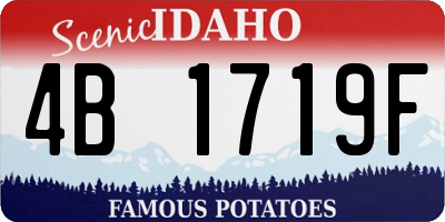 ID license plate 4B1719F