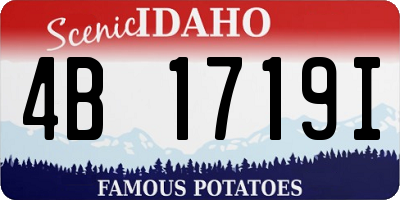 ID license plate 4B1719I