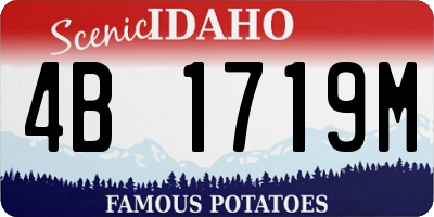 ID license plate 4B1719M