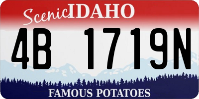 ID license plate 4B1719N