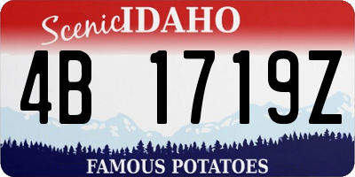 ID license plate 4B1719Z