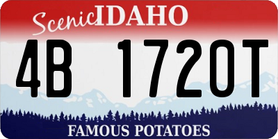 ID license plate 4B1720T
