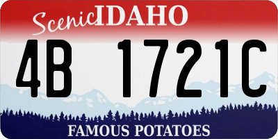 ID license plate 4B1721C