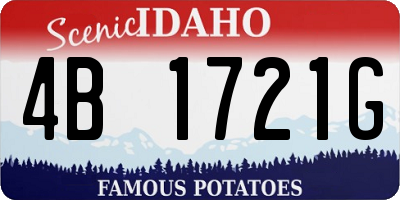 ID license plate 4B1721G