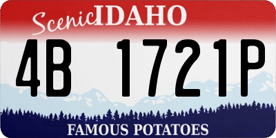 ID license plate 4B1721P