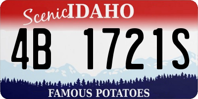 ID license plate 4B1721S