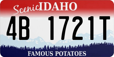 ID license plate 4B1721T