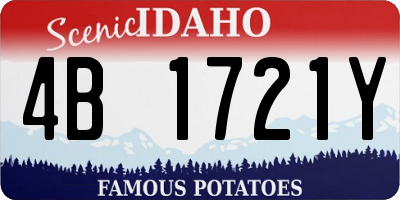 ID license plate 4B1721Y
