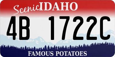 ID license plate 4B1722C