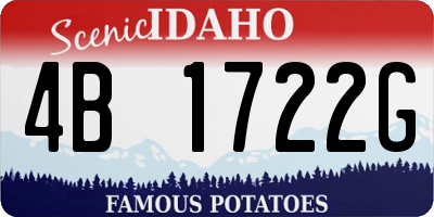 ID license plate 4B1722G
