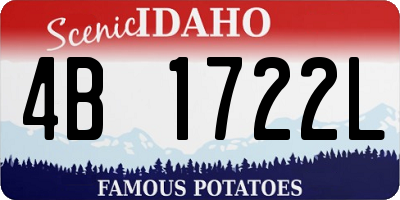 ID license plate 4B1722L