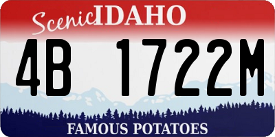 ID license plate 4B1722M