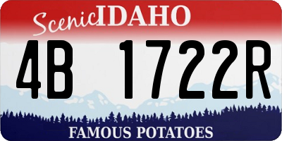 ID license plate 4B1722R