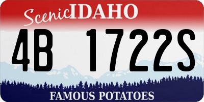 ID license plate 4B1722S