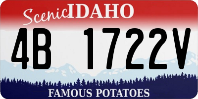 ID license plate 4B1722V