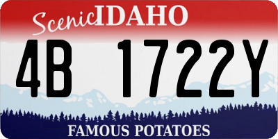 ID license plate 4B1722Y