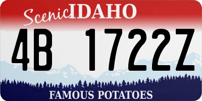ID license plate 4B1722Z