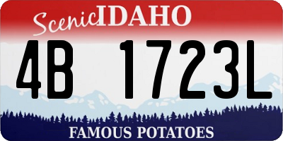 ID license plate 4B1723L