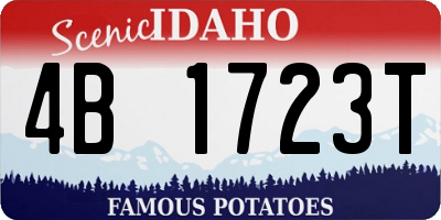ID license plate 4B1723T