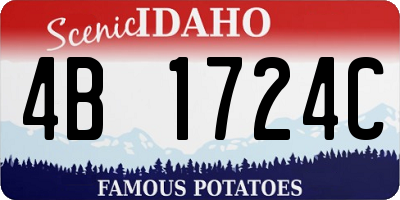 ID license plate 4B1724C