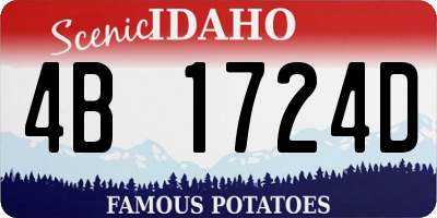ID license plate 4B1724D