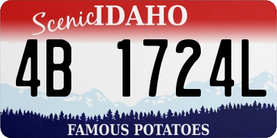 ID license plate 4B1724L